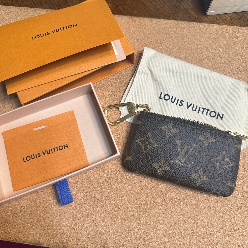 Louis Vuitton Black and Gold Monogram Pouch